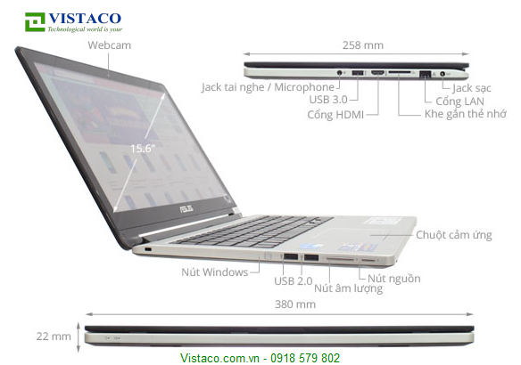 Máy tính Laptop ASUS Transformer Book Flip TP500LA CJ107H (Màu Đen)